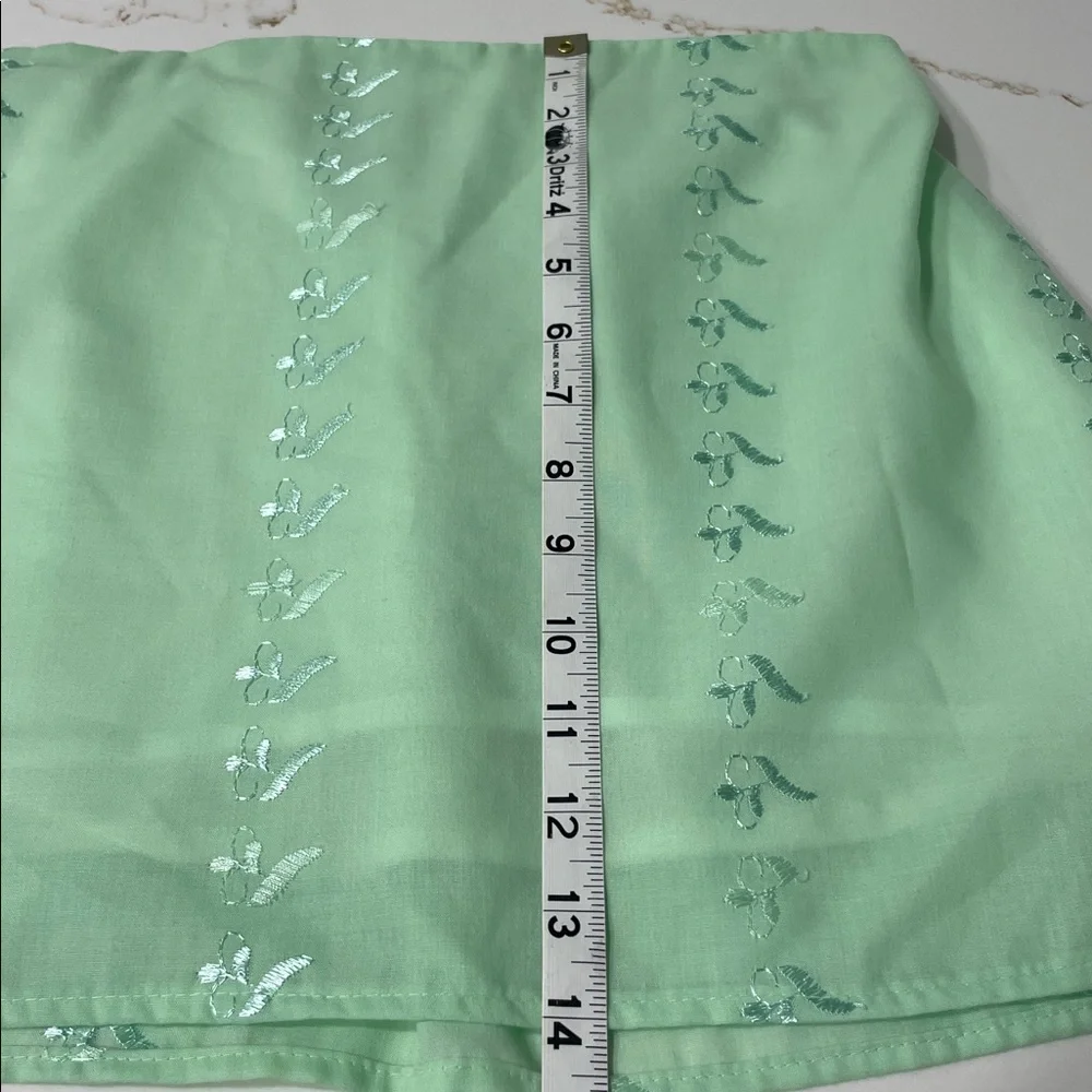 NWOT Enduring Kairos Mint Green Embroidered Women's Franca Skirt | M